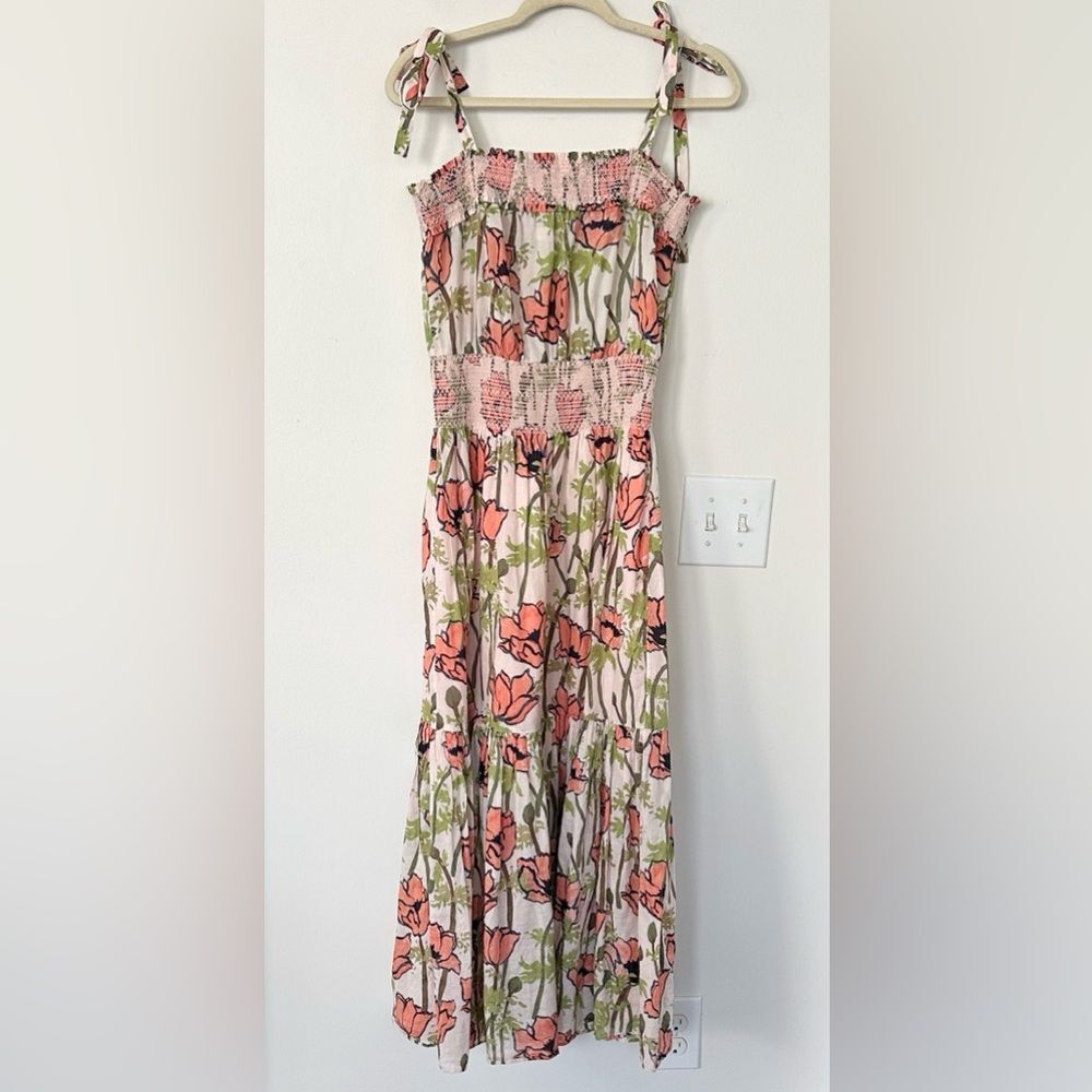 Tory Burch Floral Smocked Sundress S - Picture 2 of 9